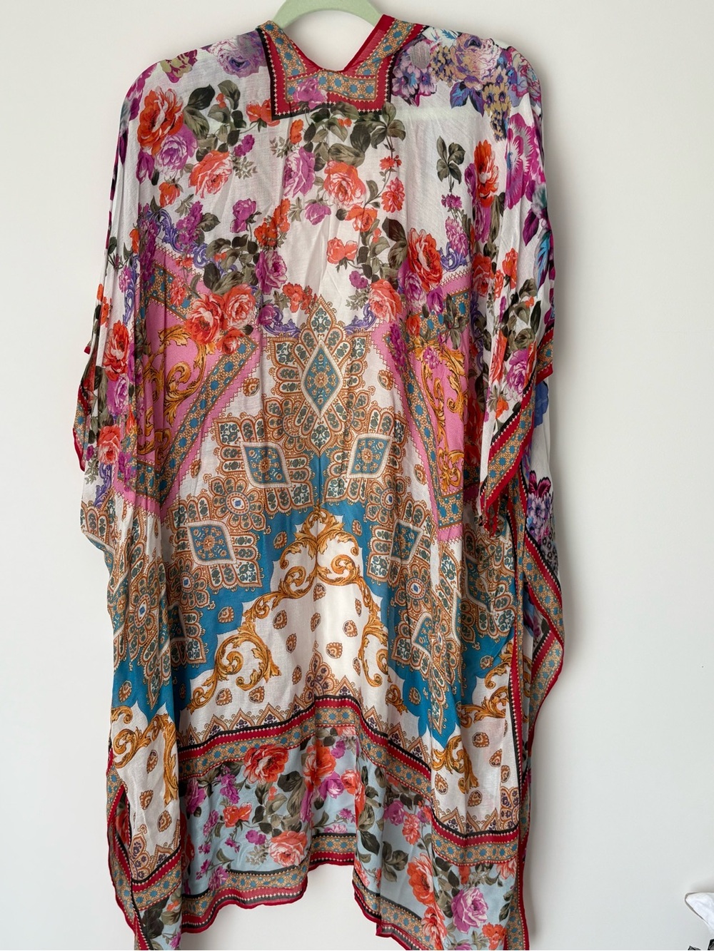 Floral Printed Lightweight Kimono Wrap or Suit Cover-up by Ruggine - Picture 2 of 6